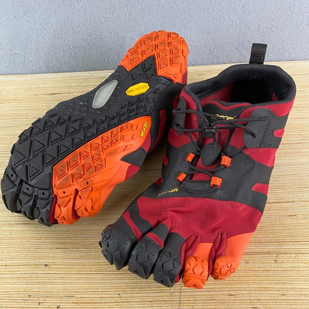 Vibram Fivefingers V-Trail 2.0 Pompeian Red Black Mens 11.5-12 EU 46